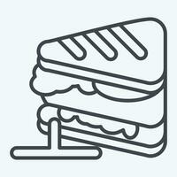 Symbol Sandwich. verbunden zu Frühstück Symbol. Linie Stil. einfach Design editierbar. einfach Illustration vektor