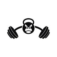Gorilla Fitnessstudio Fitness Logo Vektor Vorlage