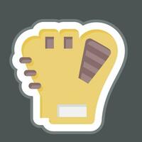 Aufkleber Synthetik Baseball Handschuh. verbunden zu Baseball Symbol. einfach Design editierbar. einfach Illustration vektor