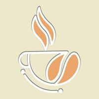 Kaffee Logo Design mit kreativ und einzigartig Konzept vektor