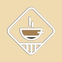 kaffe logotyp design med kreativ unik begrepp vektor