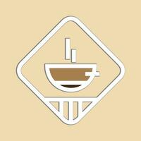 Kaffee Logo Design mit kreativ einzigartig Konzept vektor