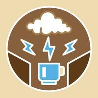 Kaffee Logo Design mit kreativ einzigartig Konzept vektor