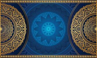 Grün golden islamisch geometrisch Muster Mandala Hintergrund Arabisch Banner vektor