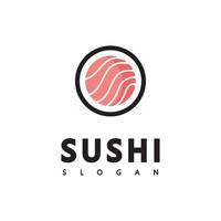 Logo Icon Style Illustration Bar oder Shop, Sushi, Onigiri Lachsrolle vektor