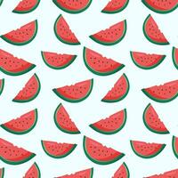 frisch Wassermelone Hintergrund. nahtlos Muster mit Wassermelone. bunt Hintergrund Vektor. dekorativ Illustration vektor