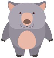 Nettes Wombat mit glücklichem Gesicht vektor