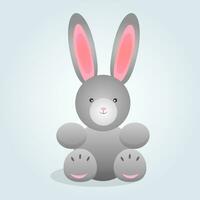 Vektor Hase, Baby Spielzeug. Kaninchen, Hase Symbol. Kind Spielzeug. Karikatur Illustration.