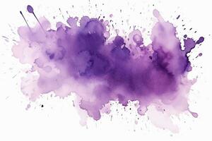 Aquarell abstrakt Spritzen, sprühen. Farbe Gemälde Vektor Textur. lila Hintergrund.