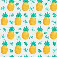 Ananas und Blätter. Vektor nahtlos Muster mit tropisch Frucht.