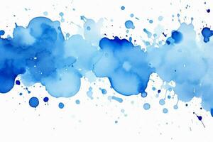 Aquarell abstrakt Spritzen, sprühen. Farbe Gemälde Vektor Textur. Blau Hintergrund.