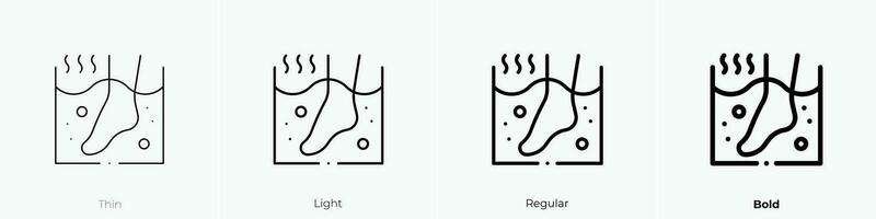 Einweichen Wanne Symbol. dünn, Licht, regulär und Fett gedruckt Stil Design isoliert auf Weiß Hintergrund vektor