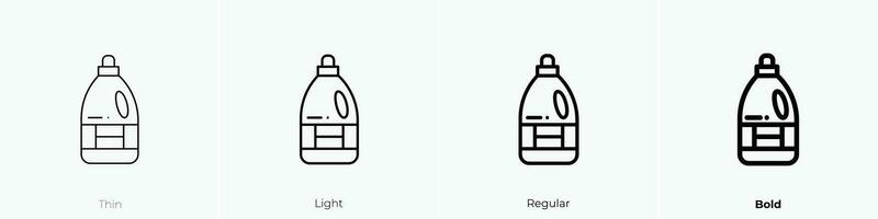 Weichmacher Symbol. dünn, Licht, regulär und Fett gedruckt Stil Design isoliert auf Weiß Hintergrund vektor