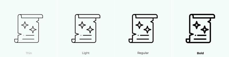 buchstabieren Symbol. dünn, Licht, regulär und Fett gedruckt Stil Design isoliert auf Weiß Hintergrund vektor