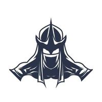 Ninja-Samurai-Maskottchen-Logo, das Illustrationsgrafik einfärbt vektor