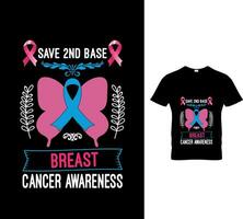 bäst bröst cancer medvetenhet t-shirt design vektor