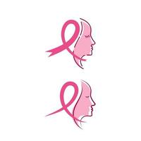 Rosa Schleife Brustkrebs-Symbol vektor