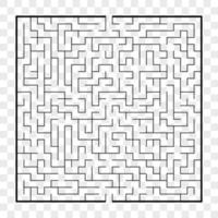 abstraktes quadratisches Labyrinth. Spiel für Kinder. Puzzle für Kinder. Labyrinth Rätsel. vektor