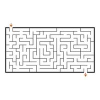 abstraktes rechteckiges Labyrinth. Spiel für Kinder. Puzzle für Kinder. Labyrinth Rätsel. flache Vektorillustration lokalisiert auf weißem Hintergrund. vektor