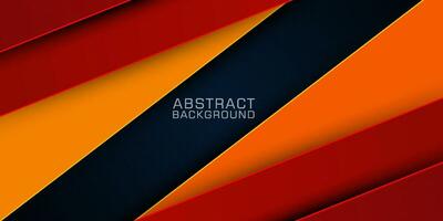 abstrakt färgrik orange och röd triangel överlappning bakgrund. 3d se med skugga mönster former sammansättning med Plats för text. eps10 vektor