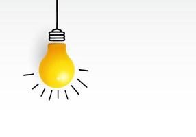 glödlampa kreativ idé kreativitet, ny idé och koncept med glödlampa vektor