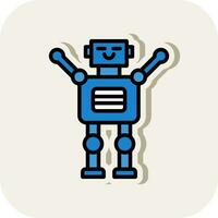 Robotik-Vektor-Icon-Design vektor