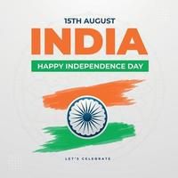 Indien självständighetsdag sociala medier postdesign vektor