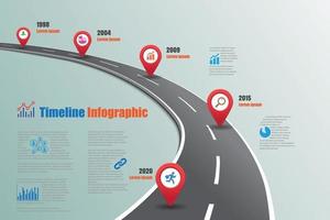 Business-Roadmap-Timeline-Infografik-Vorlage, Vektorillustration vektor