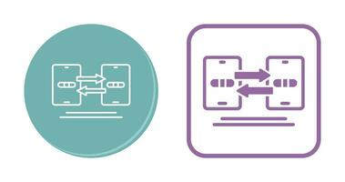 Vektorsymbol für die Datensynchronisierung vektor