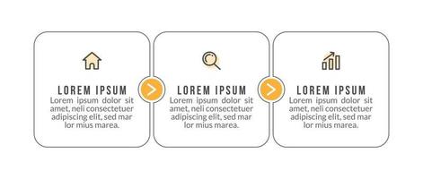 Visualisierung von 3-stufigen Geschäftsprozessen vektor