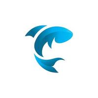 fisk logotyp mall ikon vektor design