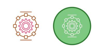 Vektorsymbol für automatisierte Prozesse vektor
