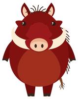Warzenschwein mit glücklichem Gesicht vektor