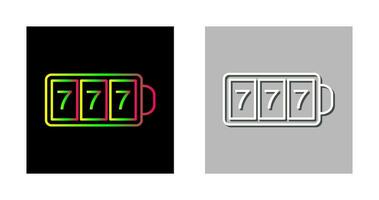 Spielautomat mit Siebener-Vektorsymbol vektor