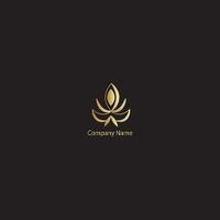 ein Gold Logo zum ein Unternehmen Name vektor