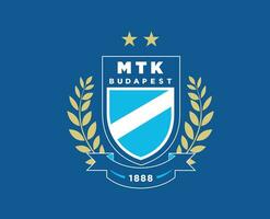 mtk Budapest Verein Logo Symbol Ungarn Liga Fußball abstrakt Design Vektor Illustration mit Blau Hintergrund