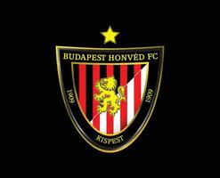 Budapest gewürdigt fc Verein Logo Symbol Ungarn Liga Fußball abstrakt Design Vektor Illustration mit schwarz Hintergrund