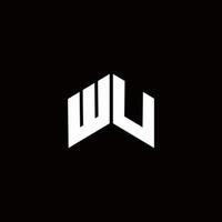 Wu-Logo-Monogramm-Vorlage für modernes Design vektor