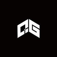 qg logotyp monogram modern designmall vektor