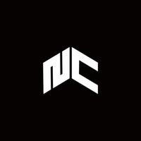 NC-Logo-Monogramm-Vorlage für modernes Design vektor