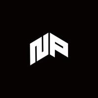 np logotyp monogram modern designmall vektor