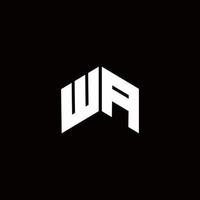 wa logotyp monogram modern designmall vektor