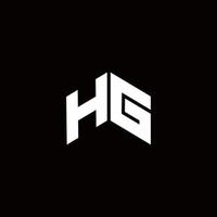 hg Logo Monogramm moderne Designvorlage vektor
