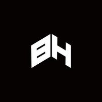 bh Logo Monogramm moderne Designvorlage vektor