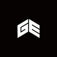 Ge-Logo-Monogramm-Vorlage für modernes Design vektor