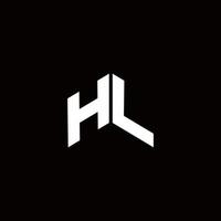 hl logo monogram modern designmall vektor