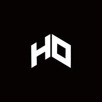 ho Logo Monogramm moderne Designvorlage vektor