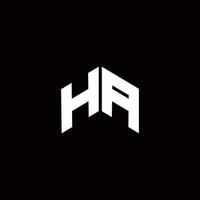 ha logotyp monogram modern designmall vektor