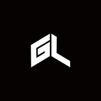 gl Logo Monogramm moderne Designvorlage vektor