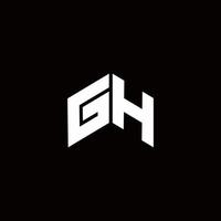 gh Logo Monogramm moderne Designvorlage vektor